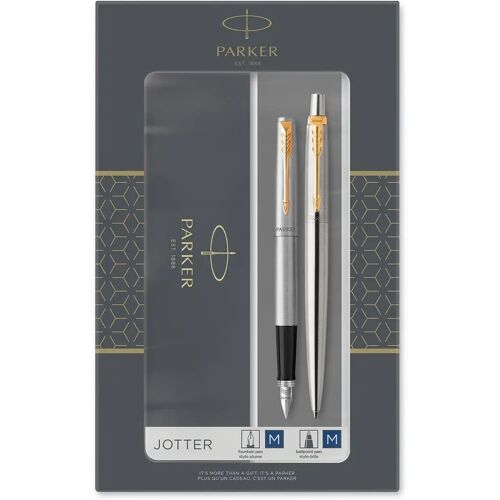 Parker Jotter giftbox duoset, vulpen en balpen, goud