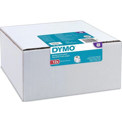 Dymo Value Pack: etiketten LabelWriter ft 57 x 32 mm, verwijderbaar, wit, doos van 12 x 1000 etikett