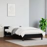 vidaXL Bedframe met hoofdbord kunstleer zwart 90x200 cm