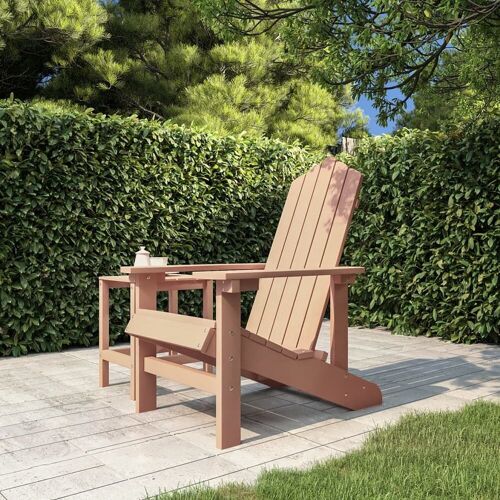 vidaXL Tuinstoel Adirondack HDPE bruin