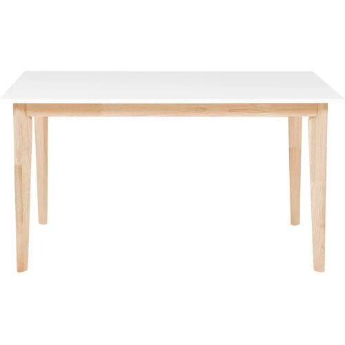 Beliani SOLA - Uitschuifbare eettafel - Wit - 90 x 140/180 cm - MDF