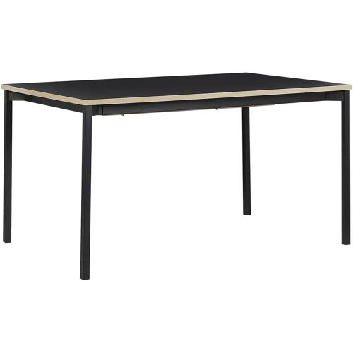 Beliani AVIS - Uitschuifbare eettafel - Zwart - 90 x 140/190 cm - MDF