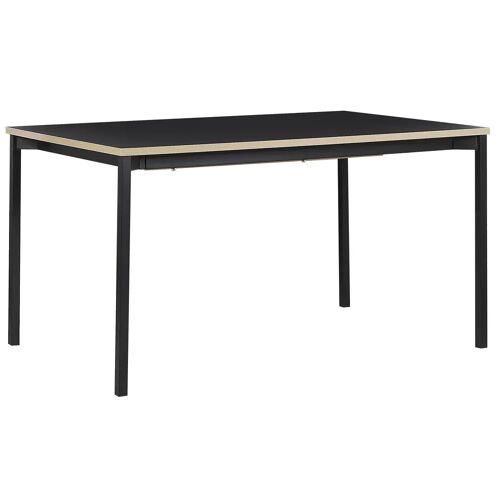 Beliani AVIS - Uitschuifbare eettafel - Zwart - 90 x 140/190 cm - MDF