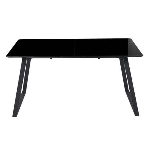 Beliani TOURAN - Uitschuifbare eettafel - Zwart - 90 x 150/180 cm - MDF