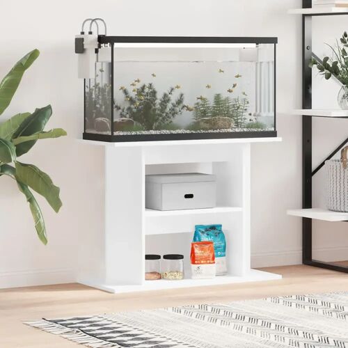 vidaXL Aquariumstandaard 80x35x60 cm bewerkt hout wit