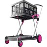 Clax trolley inclusief vouwkrat - Roze Clax trolley inclusief vouwkrat - Roze