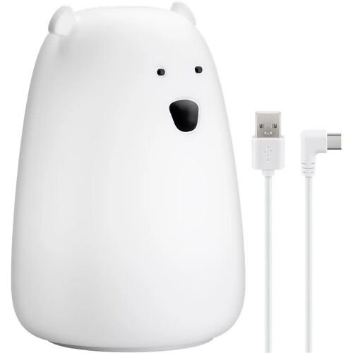 Goobay LED-nachtlampje"Polar Bear"- warm wit licht en 7 kleurwisselingen (RGB-licht), met 3 lichtm