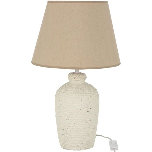 J-Line lamp Esmee - cement/textiel - wit/beige