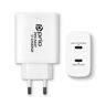 Prio 50W Duo Fast Charge Wall Charger 30W PD PPS (USB C) + 20W PD (USB C) wit