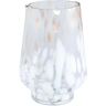 Sfeer voor jou PTMD Angelina Windlicht - 19 x 19 x 26 cm - Glas - Wit