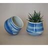 Okaa Lika Ink Blue Ceramic Plant Pot (set of 2)