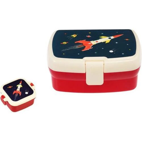 BEAU by Bo Rex London Lunch set met Brooddoos en mini snackdoosje met kleppen - Space raket