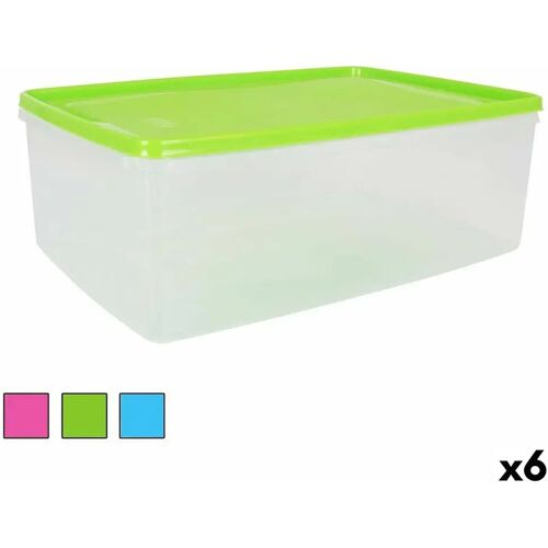 3207 Rechthoekige lunchbox met deksel Rechthoekig 8 L 36 x 24,5 x 13 cm (6 Stuks)