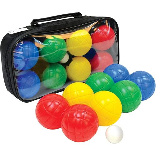 Happygetfit Boccia set, 4x 2 kunststof bollen, 1x doelkogel, in hersluitbare draagtas, Jeu-de-boules