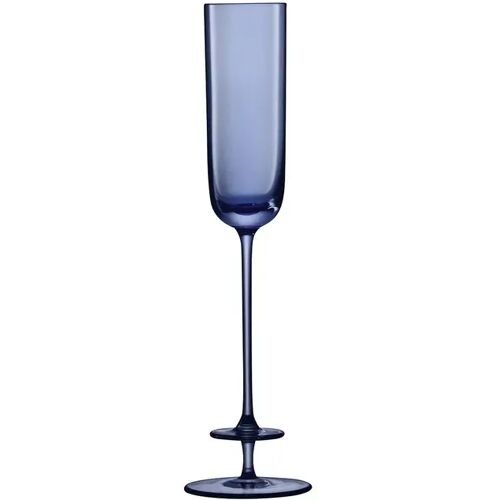 L.S.A. - Champagne Theatre Champagne Flute 130 ml Set van 2 Stuks - Blauw / Glas