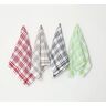 Home Therapy Textured Checks Kitchen Towels (set of 4)