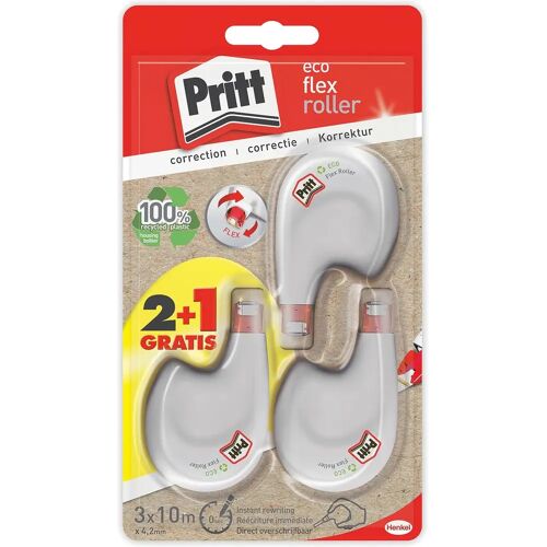 Pritt correctieroller Eco Flex, blister 2 + 1 gratis