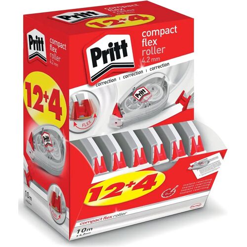 Pritt correctieroller Compact Flex 4,2 mm x 10 m, doos 12 + 4 gratis