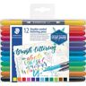 Staedtler brushpen Brush letter duo, doos van 12 stuks in geassorteerde kleuren