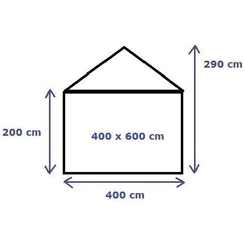 PTD Opslagtent Premium PVC 4x6 mtr in Grijs