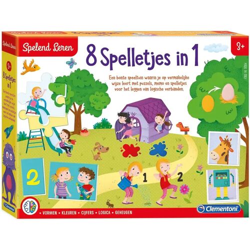 Clementoni Spelend Leren 8 Spelletjes in 1