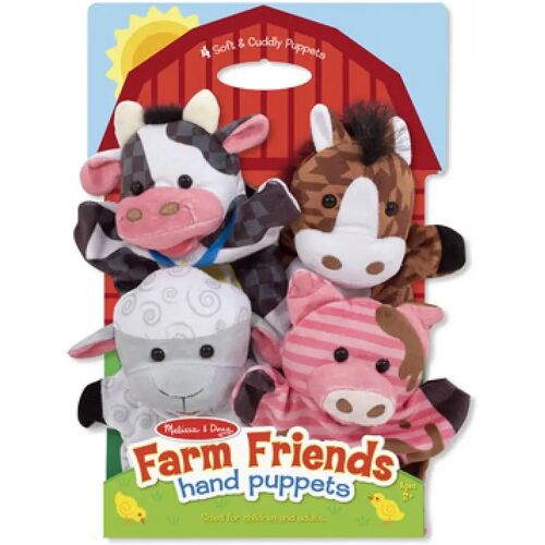 Melissa&Doug Pluchen Handpoppen Boerderij (Set)