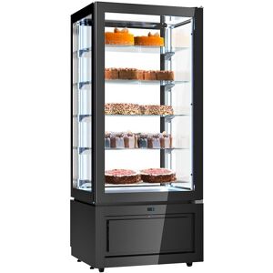 GGM Gastro Panoramavitrine - 457 Liter - 800mm - 5 Ablagen - Schwarz Zwart GGM Gastro Panoramavitrine - 457 Liter - 800mm - 5 Ablagen - Schwarz Zwart