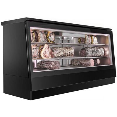GGM GASTRO Droogrijping - Koelvitrine 2,0 m - ZWART GGM GASTRO Droogrijping - Koelvitrine 2,0 m - ZWART