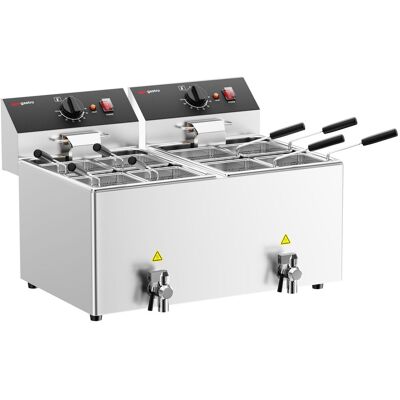 GGM Gastro Elektro Nudelkocher - 8 + 8 Liter - 6,5 kW - mit Ablasshahn - inkl. 8 Körbe GGM Gastro Elektro Nudelkocher - 8 + 8 Liter - 6,5 kW - mit Ablasshahn - inkl. 8 Körbe