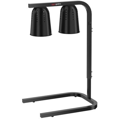 GGM Gastro Infrarot-Wärmebrücke mit 2 Wärmelampen - 500 Watt - höhenverstellbar - Schwarz GGM Gastro Infrarot-Wärmebrücke mit 2 Wärmelampen - 500 Watt - höhenverstellbar - Schwarz