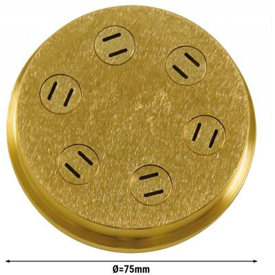 GGM Gastro Nudelformscheibe - Tagliatelle 10mm - passend für NMSM8 - Ø 75mm Goud GGM Gastro Nudelformscheibe - Tagliatelle 10mm - passend für NMSM8 - Ø 75mm Goud