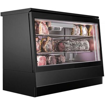 GGM Gastro Dry Aging Kühlvitrine - 1400mm - Schwarz GGM Gastro Dry Aging Kühlvitrine - 1400mm - Schwarz