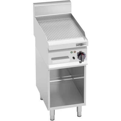 GGM Gastro Elektro Bratplatte - 4 kW - Gerillt - inkl. Untergestell GGM Gastro Elektro Bratplatte - 4 kW - Gerillt - inkl. Untergestell