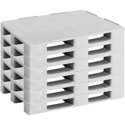 GGM Gastro (6 Stück) - EPAL Europalette Kunststoff - Tragkraft: 4000kg - Grau GGM Gastro (6 Stück) - EPAL Europalette Kunststoff - Tragkraft: 4000kg - Grau