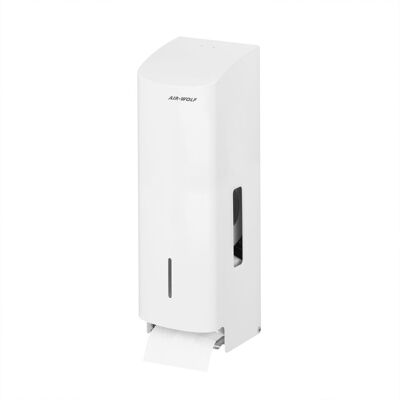 AIR-WOLF WC papierdispenser - voor 3 huishoudrollen - RVS - Wit Wit AIR-WOLF WC papierdispenser - voor 3 huishoudrollen - RVS - Wit Wit