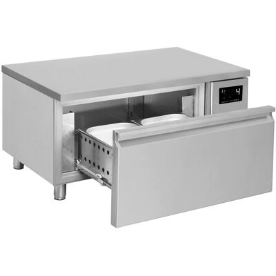 GGM Gastro Tiefkühl-/Kühlunterbau-Kombination - 1200mm - 1 Schublade Zilver GGM Gastro Tiefkühl-/Kühlunterbau-Kombination - 1200mm - 1 Schublade Zilver