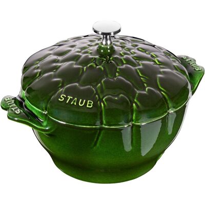 STAUB LA COCOTTE - Kookpot - Artisjok vorm - 220mm - Gietijzer - Basilicumgroen STAUB LA COCOTTE - Kookpot - Artisjok vorm - 220mm - Gietijzer - Basilicumgroen