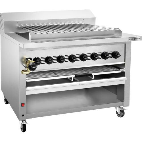 GGM Gastro Hoge prestatie gascombi-grill - met 15 spiesen none