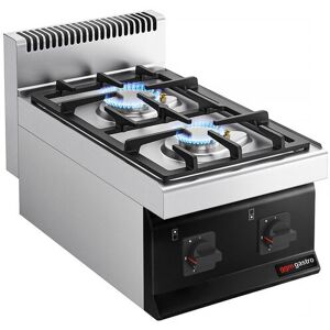 GGM Gastro Gasherd - 10 kW - 2 Brenner Zilver / Zwart GGM Gastro Gasherd - 10 kW - 2 Brenner Zilver / Zwart