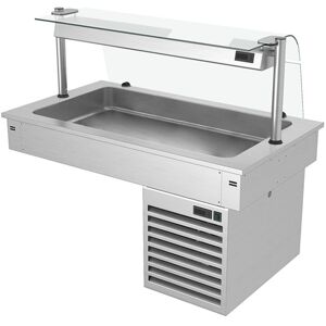 GGM Gastro Einbau Kühlwanne - 1000mm - +2 bis +8 °C - 3x GN 1/1 - 190 Watt - mit Glas-Hustenschutz Zilver GGM Gastro Einbau Kühlwanne - 1000mm - +2 bis +8 °C - 3x GN 1/1 - 190 Watt - mit Glas-Hustenschutz Zilver
