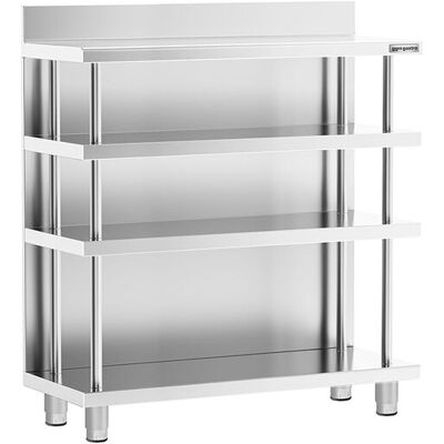 GGM Gastro Bar-Arbeitstisch - Edelstahl - 1000x600mm - mit 4 Ablagen GGM Gastro Bar-Arbeitstisch - Edelstahl - 1000x600mm - mit 4 Ablagen