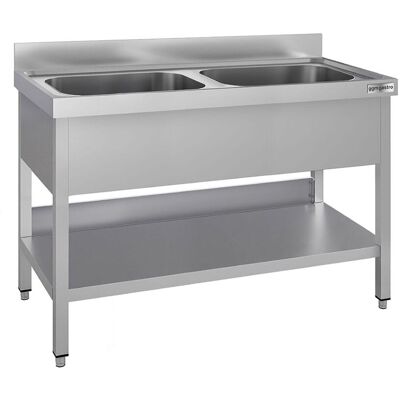 GGM Gastro - Évier ECO 1200x700 - 2 wasbakken in het midden - Sink GGM Gastro - Évier ECO 1200x700 - 2 wasbakken in het midden - Sink