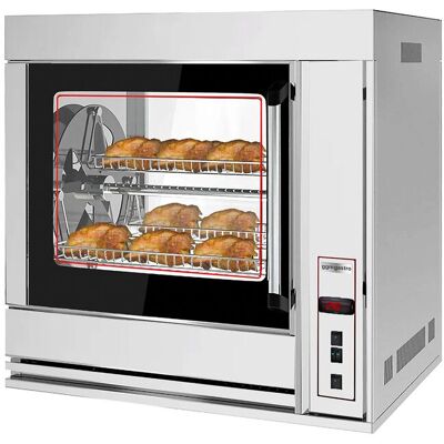 GGM Gastro Elektro Rotations Hähnchengrill - 6,9 kW - mit 4 Drehkörben für bis zu bis zu 20 Hähnchen Zilver GGM Gastro Elektro Rotations Hähnchengrill - 6,9 kW - mit 4 Drehkörben für bis zu bis zu 20 Hähnchen Zilver