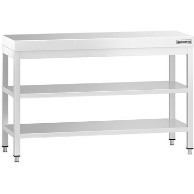 GGM Gastro Edelstahl Arbeitstisch PREMIUM - 1200x700mm - mit Grundboden & Zwischenboden Zilver GGM Gastro Edelstahl Arbeitstisch PREMIUM - 1200x700mm - mit Grundboden & Zwischenboden Zilver