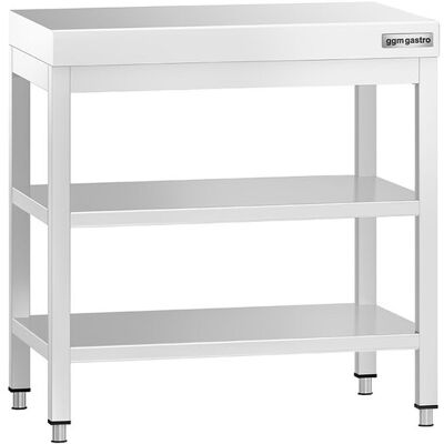 GGM Gastro Edelstahl Arbeitstisch PREMIUM - 600x600mm - mit Grundboden & Zwischenboden Zilver GGM Gastro Edelstahl Arbeitstisch PREMIUM - 600x600mm - mit Grundboden & Zwischenboden Zilver