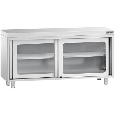 GGM Gastro Edelstahl Arbeitsschrank PREMIUM - 1600x600mm - mit Glasschiebetür GGM Gastro Edelstahl Arbeitsschrank PREMIUM - 1600x600mm - mit Glasschiebetür