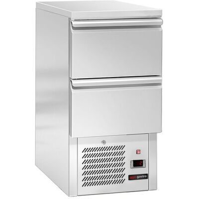 GGM Gastro Kühltisch ECO - 450x700mm - mit 2 Schubladen Zilver GGM Gastro Kühltisch ECO - 450x700mm - mit 2 Schubladen Zilver