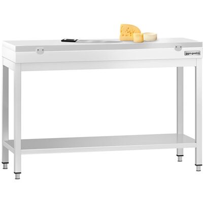 GGM Gastro Model PREMIUM Werktafel met snijplank - Wit - 1200x700mm GGM Gastro Model PREMIUM Werktafel met snijplank - Wit - 1200x700mm