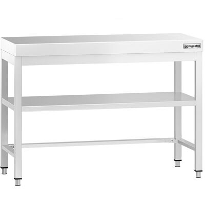 GGM Gastro Edelstahl Arbeitstisch PREMIUM - 1000x700mm - mit Grundboden & Verstrebung Zilver GGM Gastro Edelstahl Arbeitstisch PREMIUM - 1000x700mm - mit Grundboden & Verstrebung Zilver