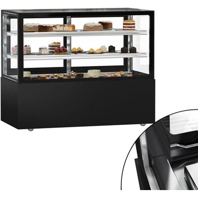 GGM Gastro Kühl- & Kuchenvitrine MADRID - 1500mm - Doppelverglasung - mit 2 Ablagen - Schwarz Matt GGM Gastro Kühl- & Kuchenvitrine MADRID - 1500mm - Doppelverglasung - mit 2 Ablagen - Schwarz Matt